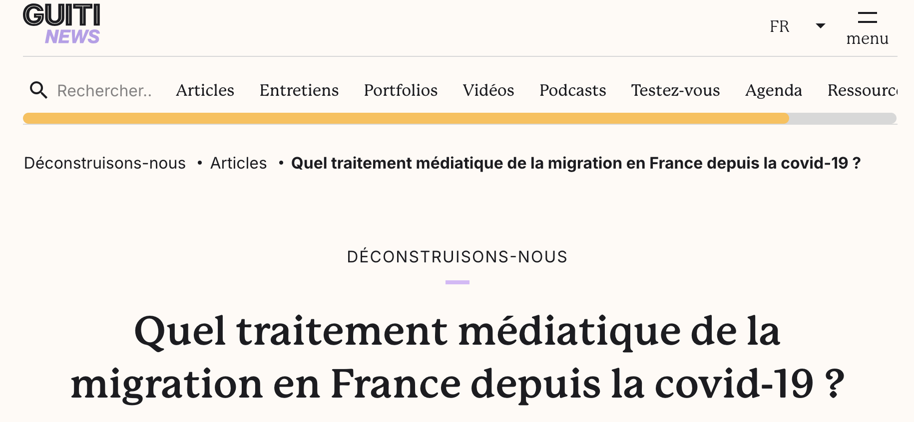 Conférence « Quel traitement médiatique de la migration en France depuis la Covid-19 ? » 